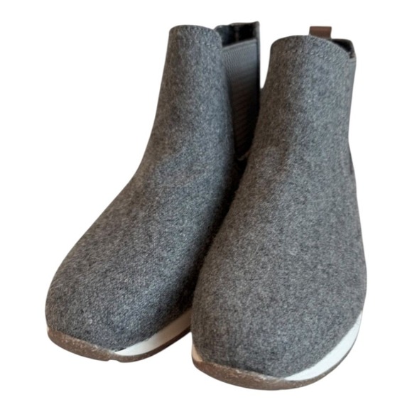 Born BOC Kara Wool Ankle Chelsea Boots Booties Grey Pull On Size 11 New - Picture 3 of 12